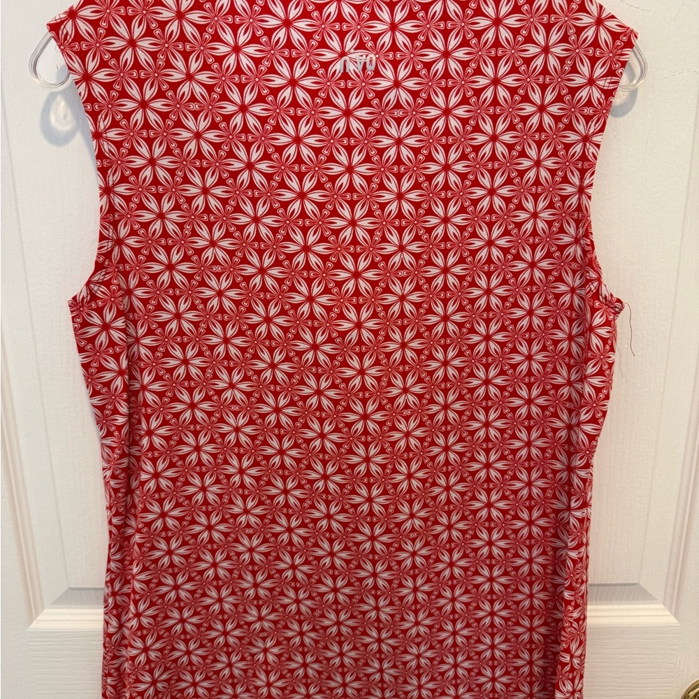 Women's Red Patterned Top - Picture 3 of 7